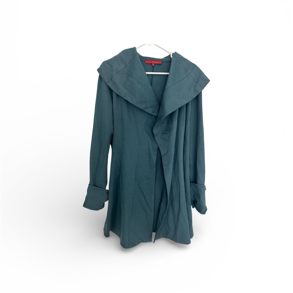 Ryan Roberts Elegant Teal Women's Draped Jacket Medium